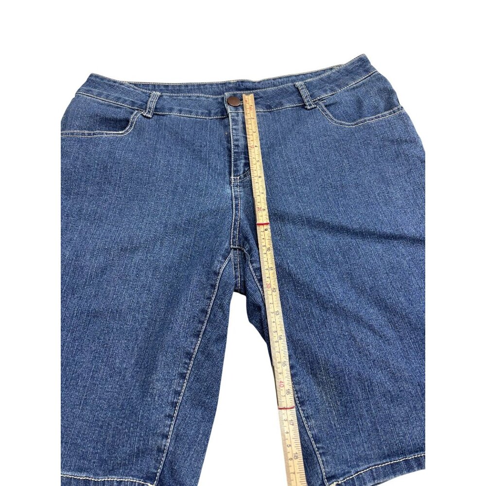 Womens Faded Glory Denim Bermuda Shorts Size 14 - Picture 4 of 10